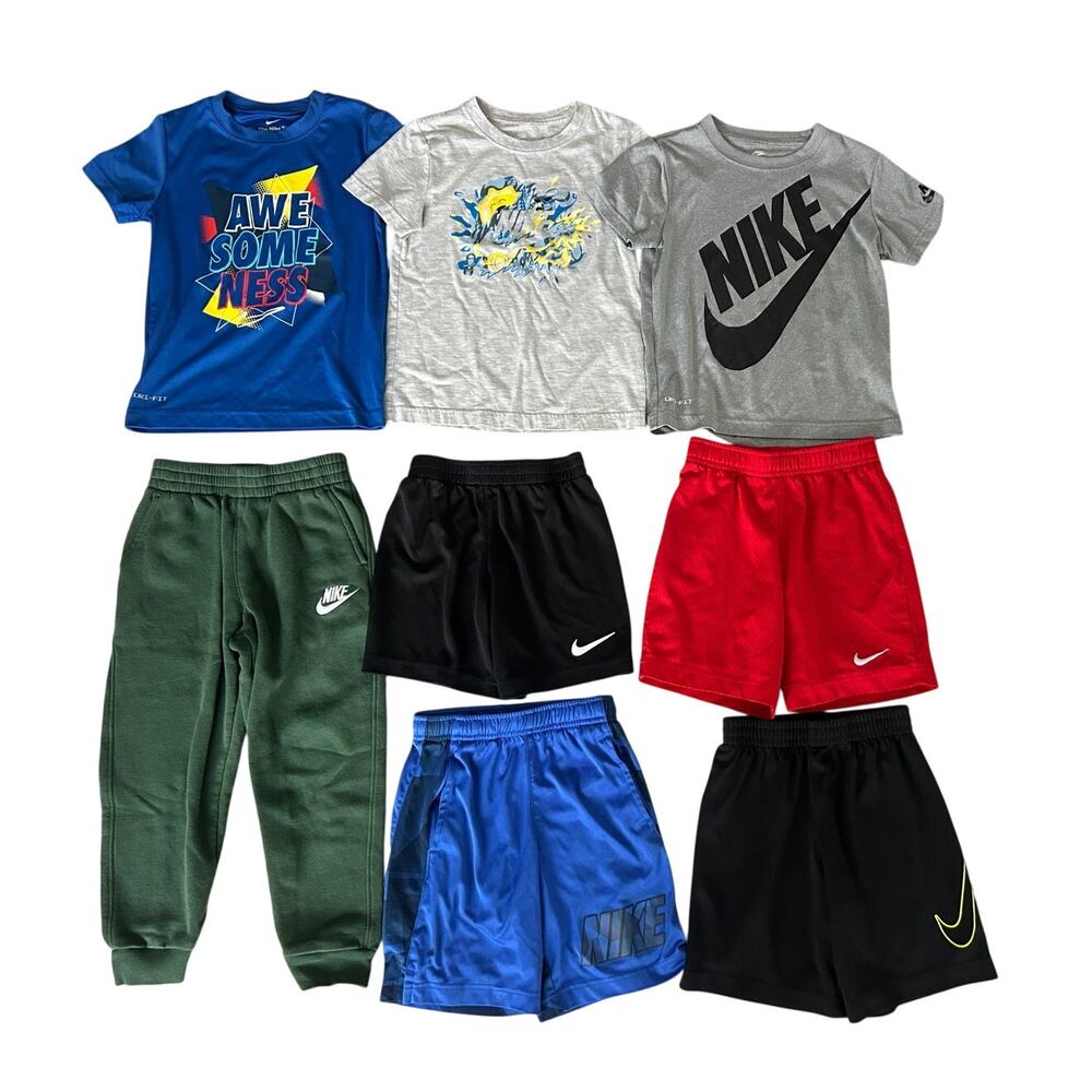 Nike Athletic Clothing Bundle – Size 6 Boys – Tees & Shorts/Sweats